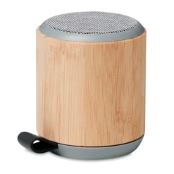 RUGLI Speaker Wireless in Bamboo Naturale 3W, Portatile e Design