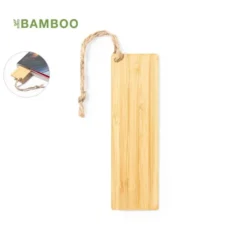 Segnalibro in bambù Momo , eco, robusto, con cordoncino juta