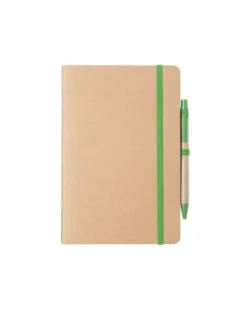 Set Esteka Taccuino A5 e Penna eco in cartone riciclato natura