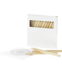 Set Mandala Boltex: 12 Matite Colorate e 12 Fogli, Scatola Inclusa