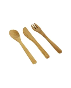 Set posate in bamboo ecologico