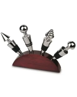 Set tappi bottiglie in legno e metallo