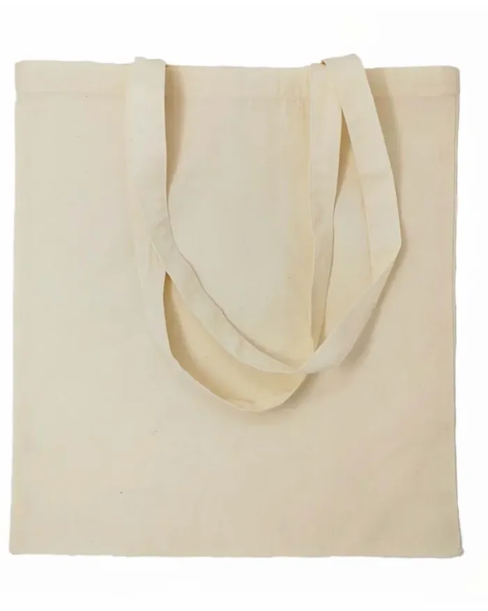 Shopper Cotone Organico 38x42cm Manici Lunghi