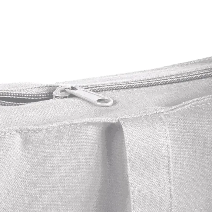 Shopper cotone pesante con soffietto e zip - 38x42x8 cm