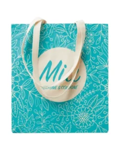 Shopper in cotone Fairtradenera manici lunghi 38x42