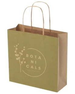 Shopper kraft piccolo con manici intrecciati 24x9x24cm riciclabile
