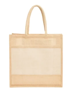Shopper NATIVE con cerniera 40x40 cm 22L beige leggera e capiente