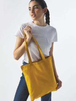 Shopper Premium Bag in 100% Cotone con Manico Lungo