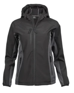 Softshell donna con cappuccio e zip regular fit