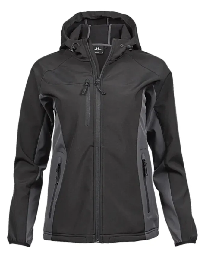 Softshell donna con cappuccio e zip regular fit