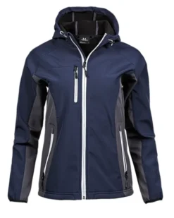 Softshell donna con cappuccio e zip regular fit