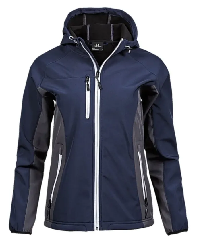 Softshell donna con cappuccio e zip regular fit