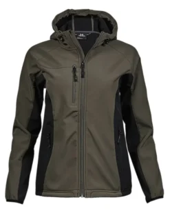Softshell donna con cappuccio e zip regular fit