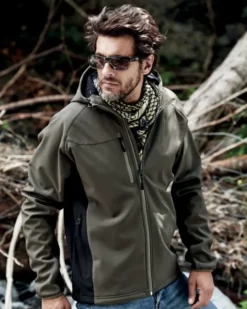 Softshell Hooded Performance Jacket 260g uomo nera