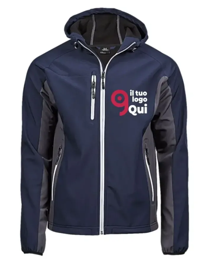 Softshell Hooded Performance Jacket 260g uomo nera