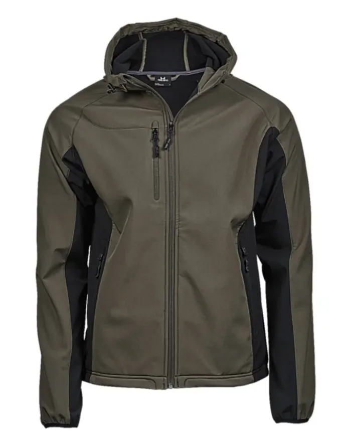 Softshell Hooded Performance Jacket 260g uomo nera