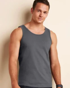 Softstyle Canottiera Uomo 100% Cotone Regular Fit Senza Etichetta