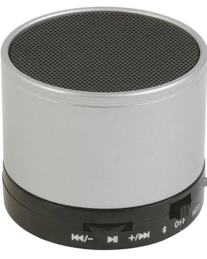 Speaker Bluetooth Metallo V3.0 con Microfono, Nero, 5,7x5,1 cm