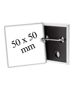 Spilletta quadrata metallica 50x50 mmfinitura argento
