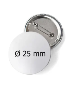 Spilletta rotonda metallo 25mm argento - qualità