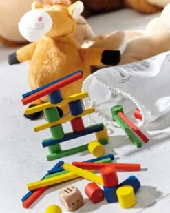 Stacking Color: Gioco di Abilità in Legno Naturale 16 Pezzi
