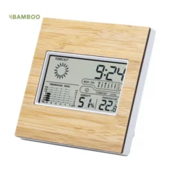 Stazione Meteorologica Behox Nature bamboo, sveglia e sensore
