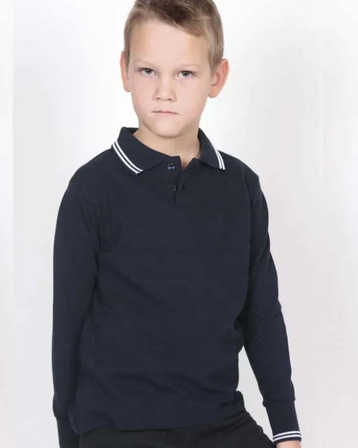 Stile Bambino Polo Manica Lunga Cotone 100% Regular Fit