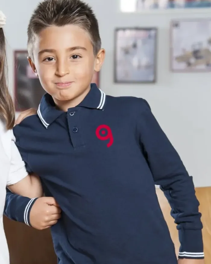 Stile Bambino Polo Manica Lunga Cotone 100% Regular Fit