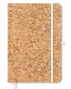 SUBER Notebook A5 sughero, 192 pagine, elastico, riciclato, naturale