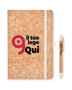 SUBER SET Notebook A5 sughero con penna e confezione regalo