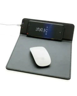 Tappetino mouse PU ricarica wireless 5W nero 30x22cm SlimTech