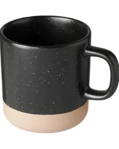 Tazza Pascal 360 ml in ceramica motivo falò, fondo grezzo, bianca