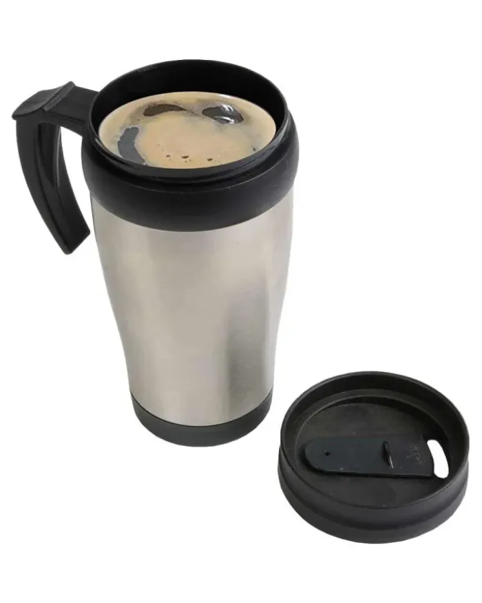 Tazza termica inox 400ml acciaio e plastica