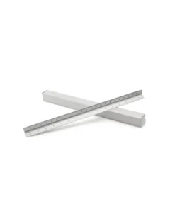 Thirty Righello Scalimetro Alluminio 30 cm Argento 6 Scale Triangolare