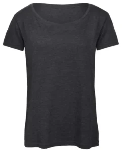 TRIBLEND T-shirt donna scollo ampio regular 130g