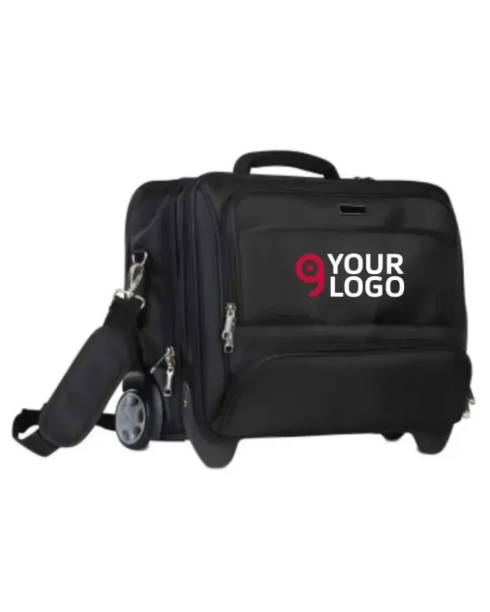Trolley portacomputer in nylon 1680D con tasche e ruote