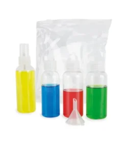 Trousse Fly Leo, PVC trasparente, 4 flaconi inclusi