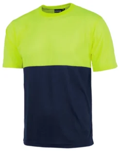 T-shirt alta visibilità bicolore, 100% poliestere