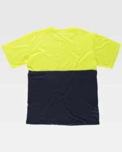 T-shirt alta visibilità bicolore, 100% poliestere
