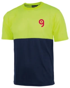 T-shirt alta visibilità bicolore, 100% poliestere