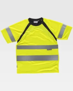T-shirt alta visibilità con bande riflettenti, Classe 2