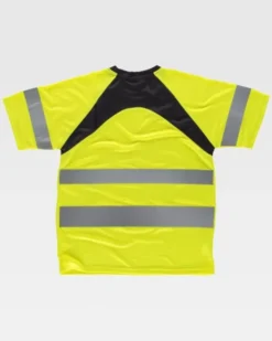 T-shirt alta visibilità con bande riflettenti, Classe 2