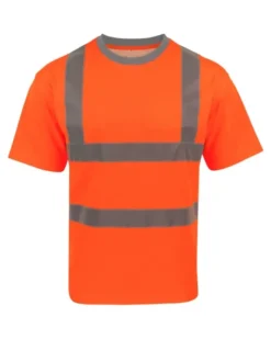 T-Shirt alta visibilità, EN ISO 20471, cotone-poliester