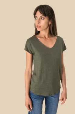 T-shirt donna scollo a v