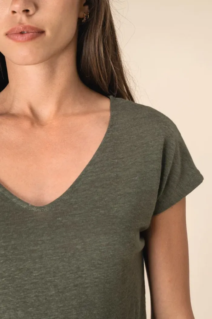 T-shirt donna scollo a v