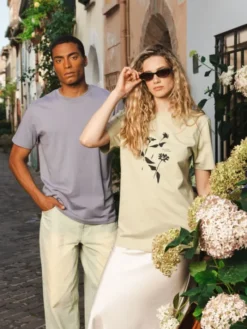 T-shirt genderlessgirocollo cotone bio