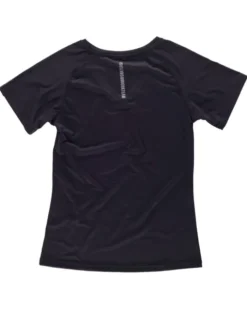 T-shirt sportiva donna , elasticizzata, collo V, riflettente