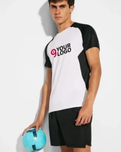 T-shirt tecnica Bugatti maniche corte raglan, bicolore
