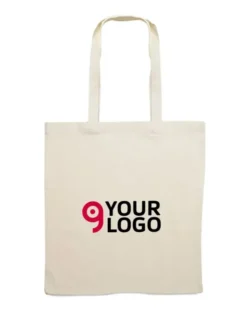 TURA Shopper cotone biologico 180g Made in UE 36x41 cm natural