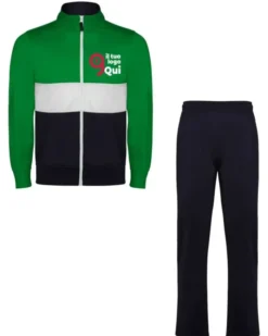 Tuta da ginnastica Athenas in velluto con giacca e pantalone